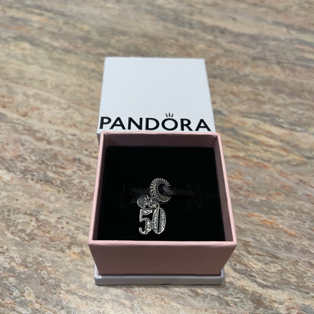 Pandora 50 charm in box